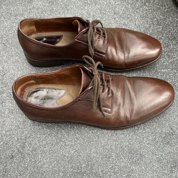 Paul Smith Men's Derby Dress Shoe.  Brown Leather.  Lace Up.  Size 10.5US/9.5UK - Picture 5 of 11